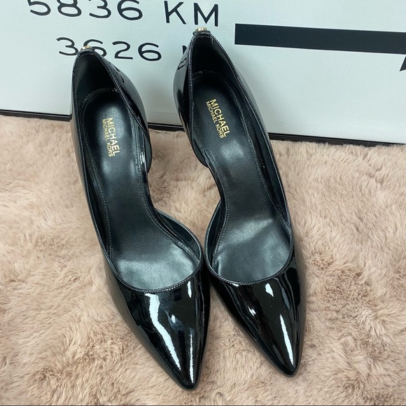 Michael Kors MK Black Patent Leather Heels (Size 8.5) - Authentic - Picture 2 of 11